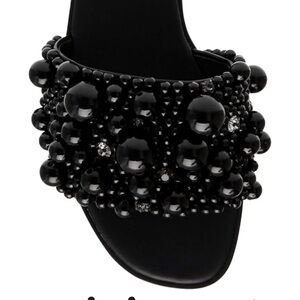 Steve Madden Women's Knicky Flat Sandal black size 6